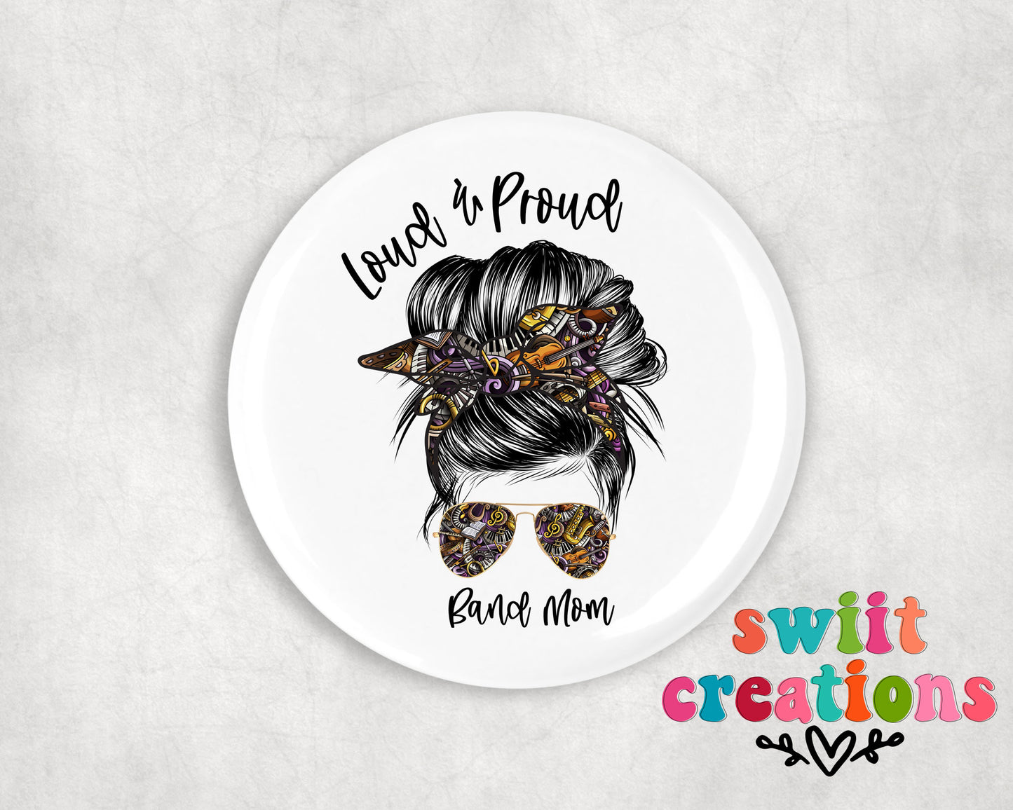 Band Pin Button 2.25"
