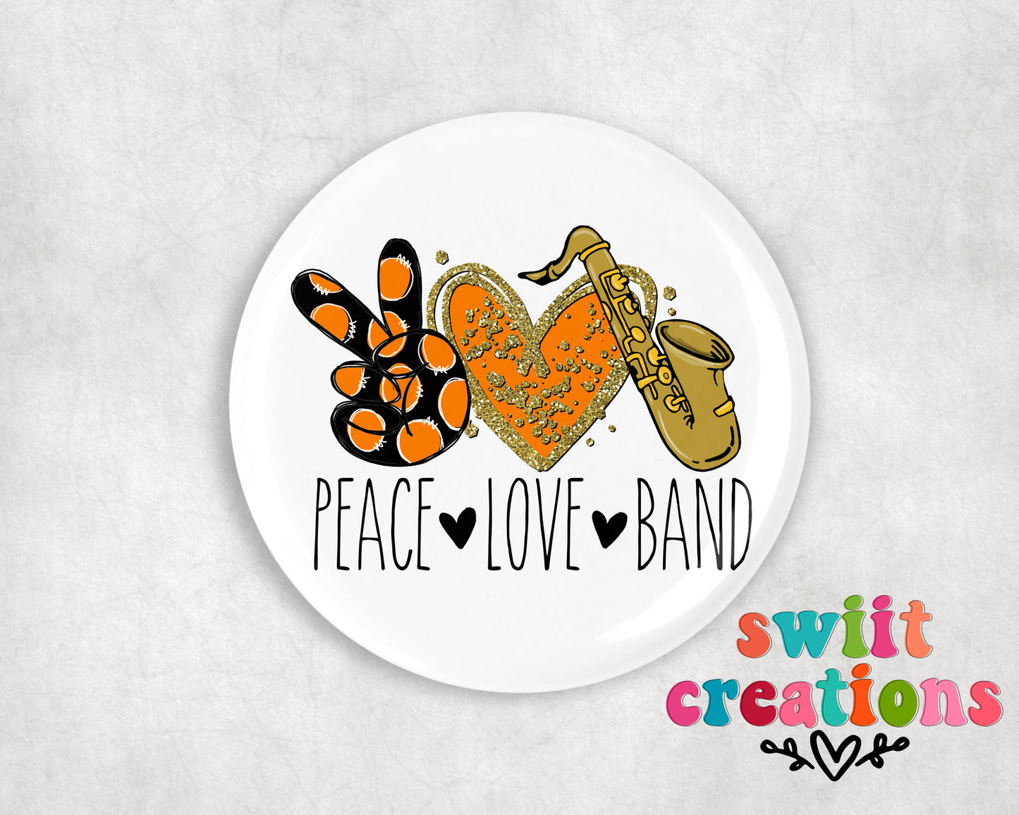 Band Pin Button 2.25"