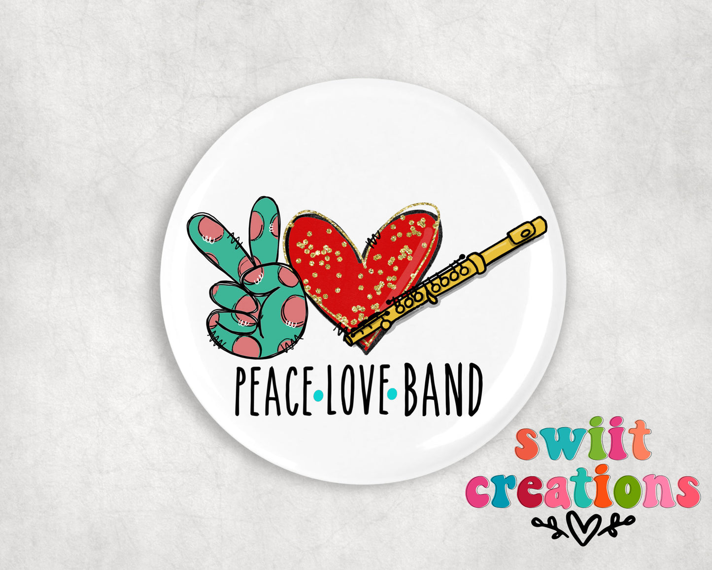 Band Pin Button 2.25"