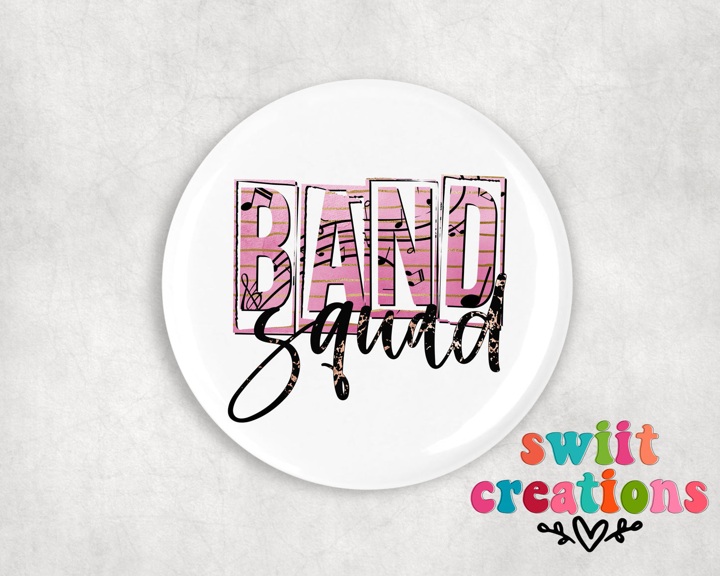 Band Pin Button 2.25"