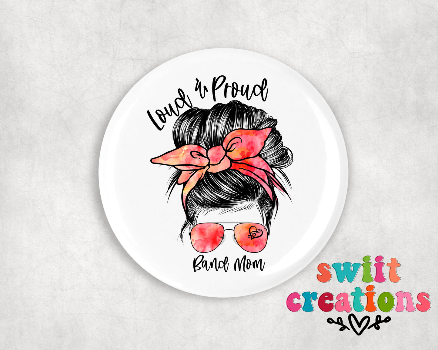 Band Pin Button 2.25"