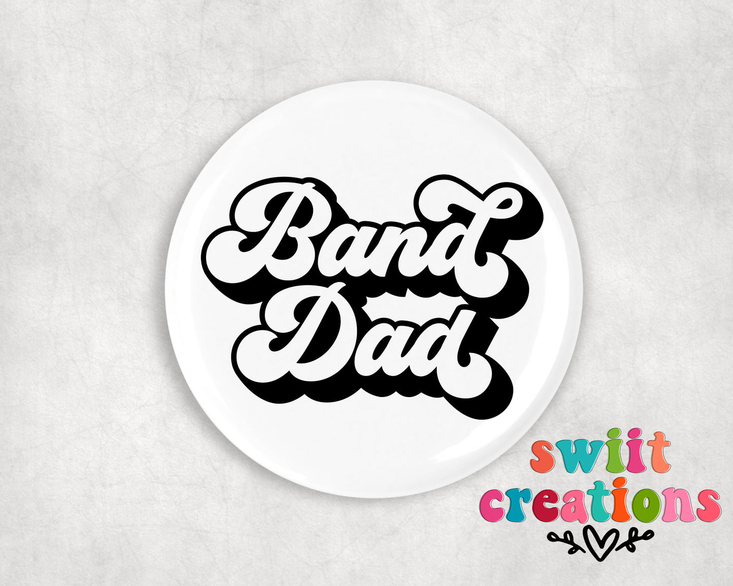 Band Pin Button 2.25"