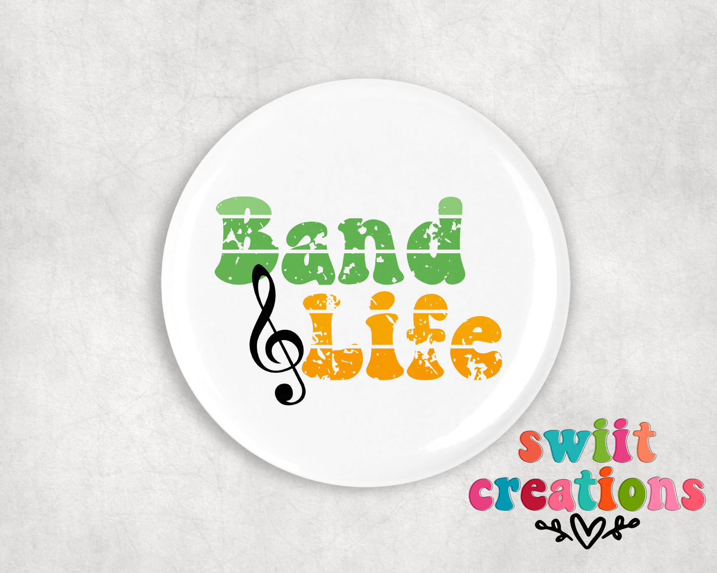 Band Pin Button 2.25"