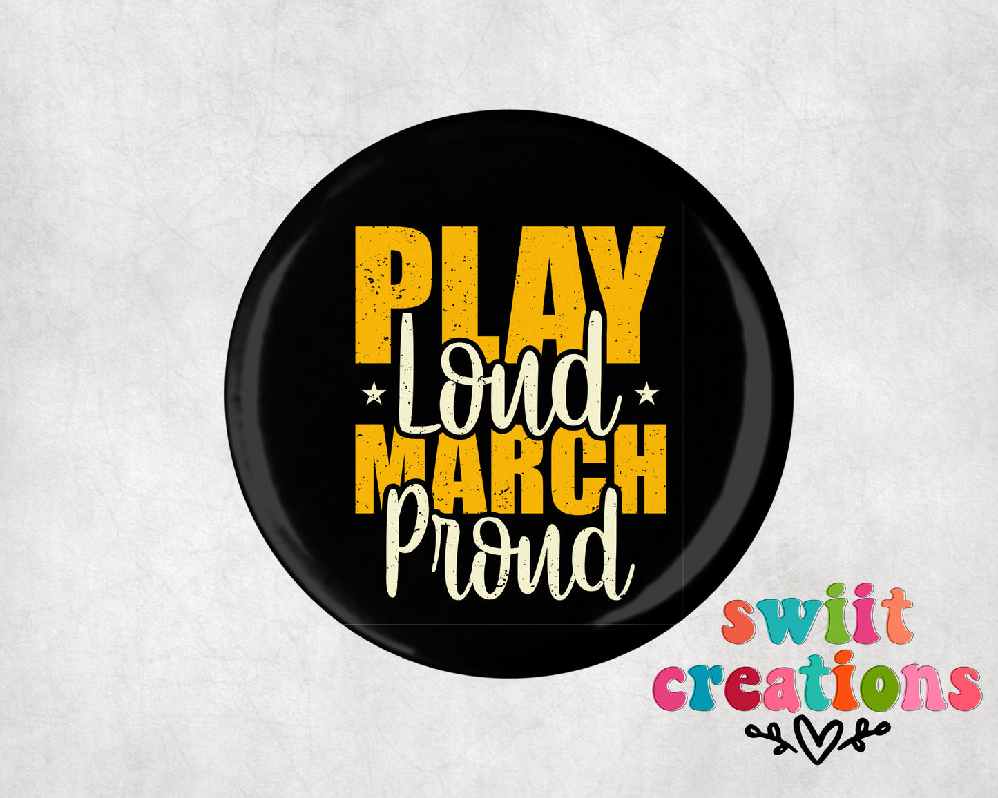 Band Pin Button 2.25"