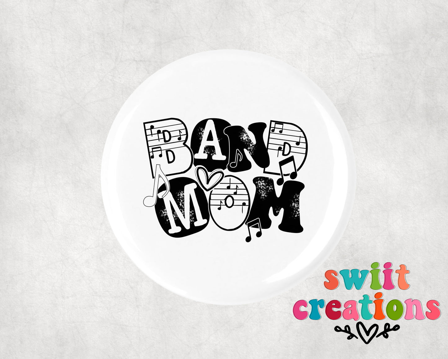 Band Pin Button 2.25"