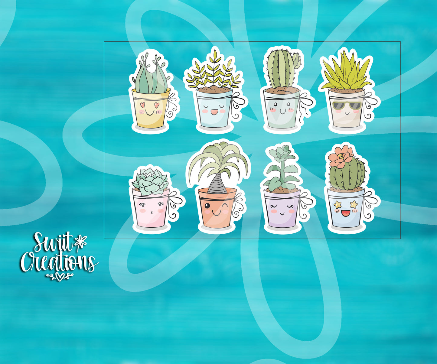 Cute Plant Waterproof Sticker Sheet (SS007) | SCD