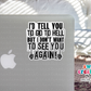 I'd Tell You To Go To Hell But I Don't Want To See You Again Sticker (SS363)  | SCD496