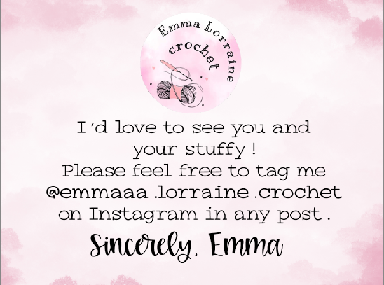 Emma Lorraine Crochet Thank You Cards