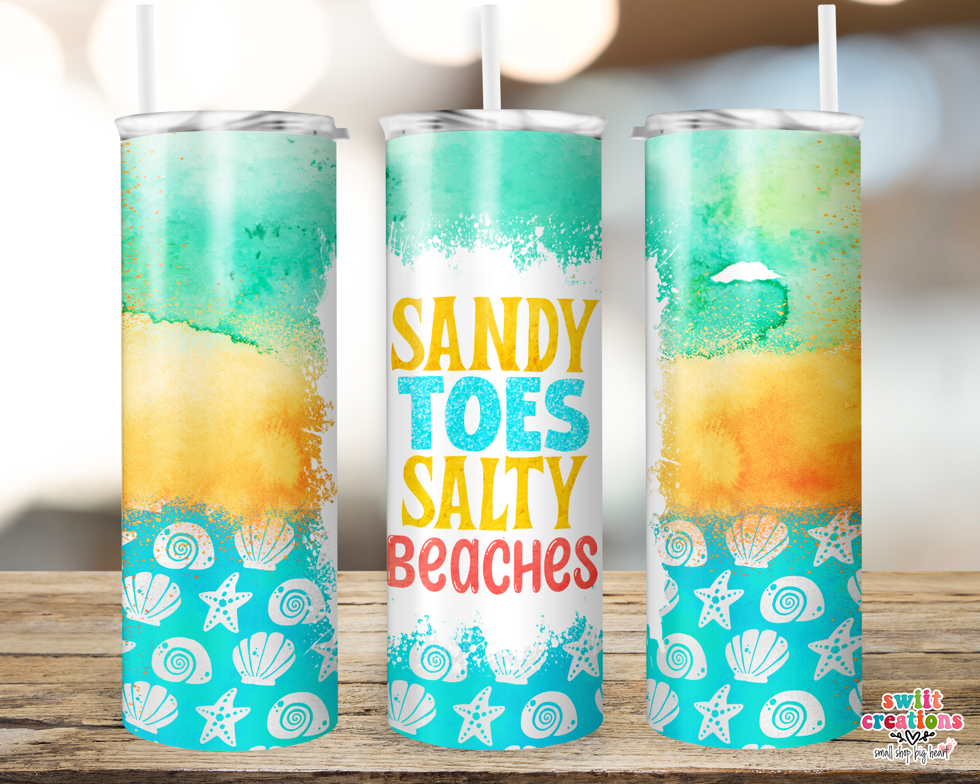 Sandy Toes Salty Beaches Tumbler (T335)