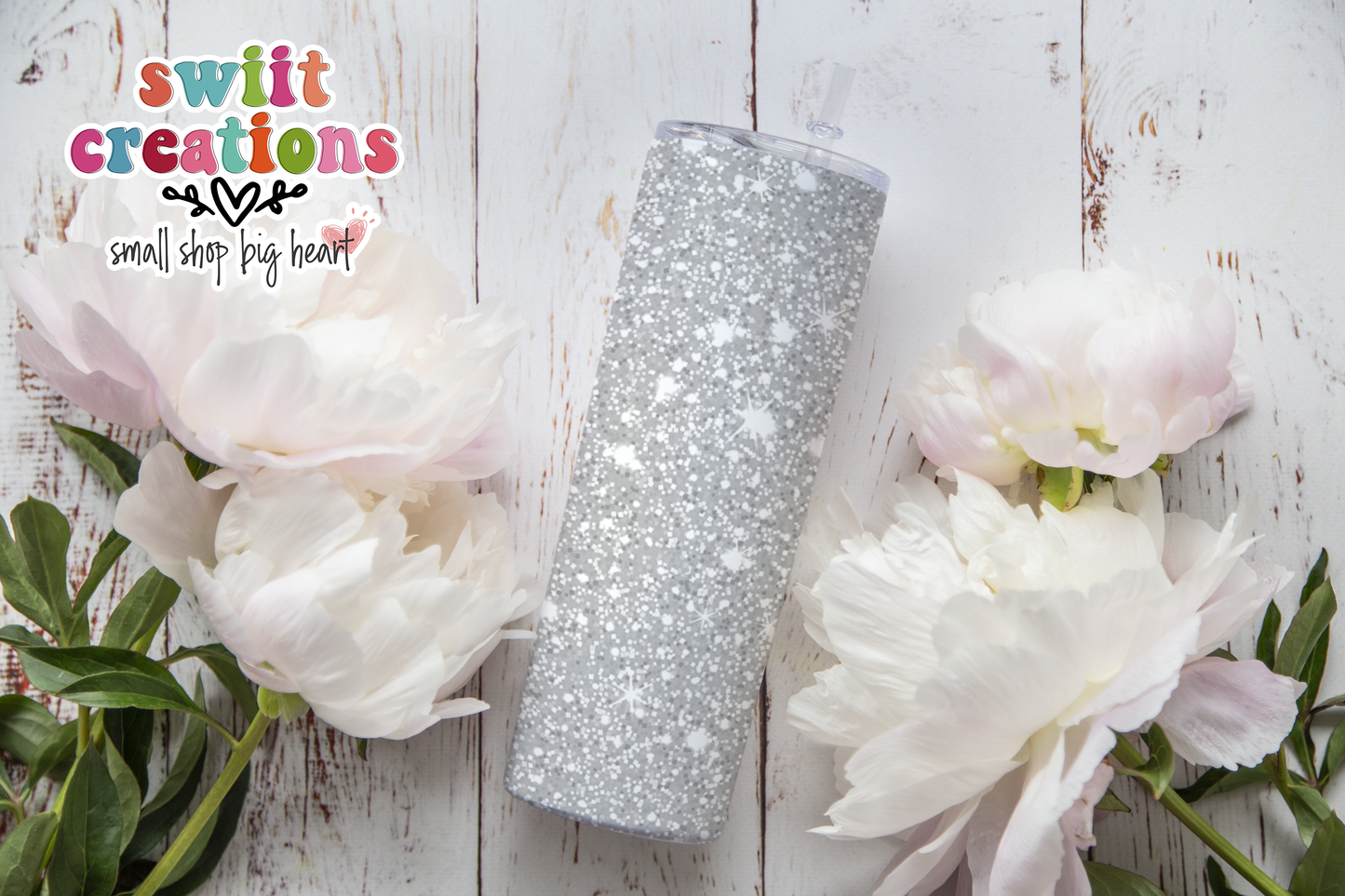 Baseball Faux Glitter Tumbler (T399)