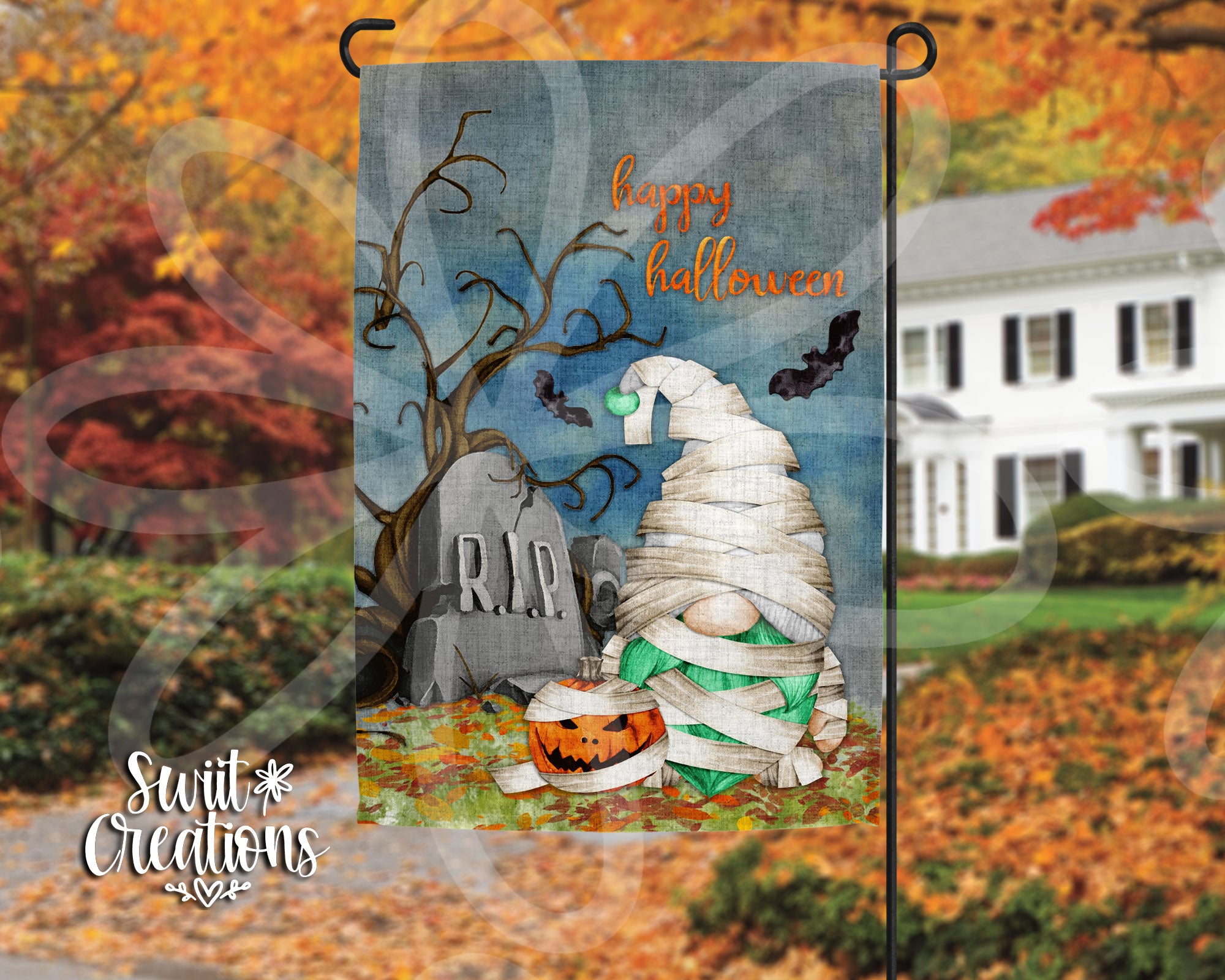 Mummy Gnome Halloween Flag (YF33)