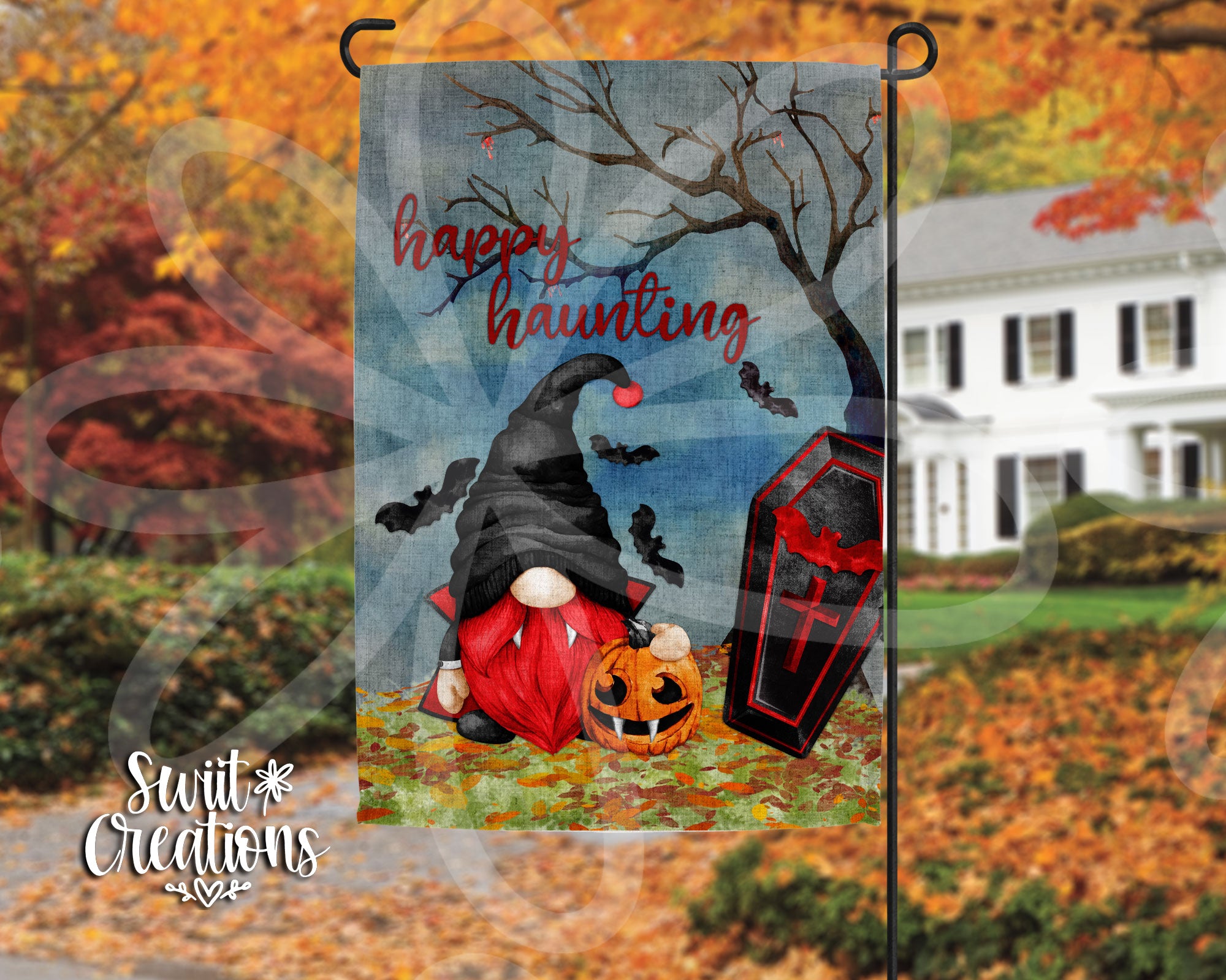 Vampire Gnome Halloween Flag (YF34)