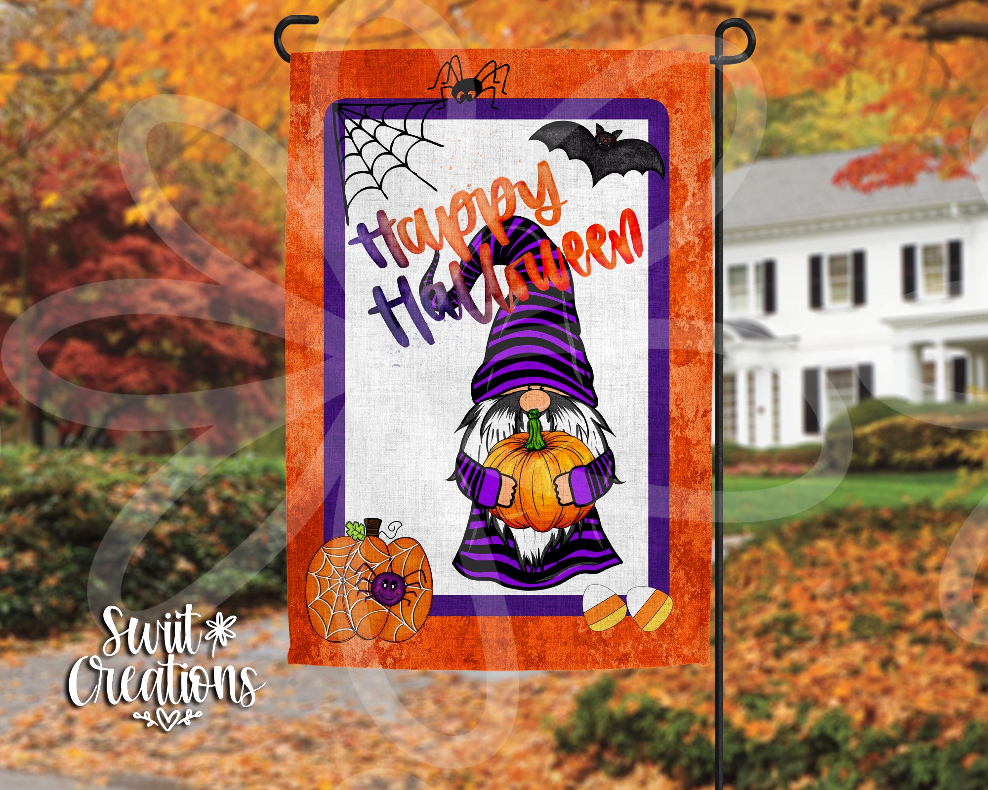 Happy Halloween Gnome Flag (YF45)