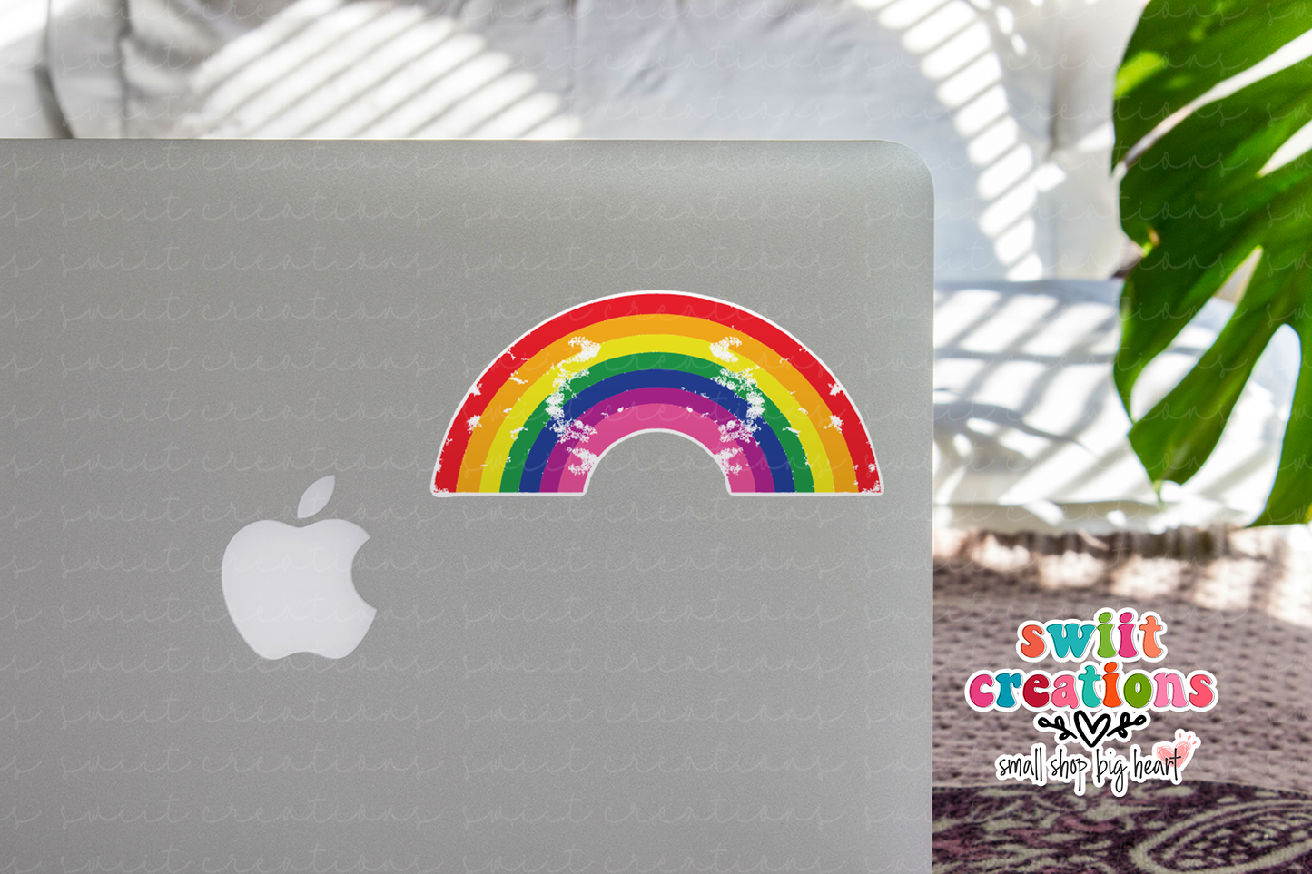 Grunge Rainbow Waterproof Sticker (SS083) | SCD249