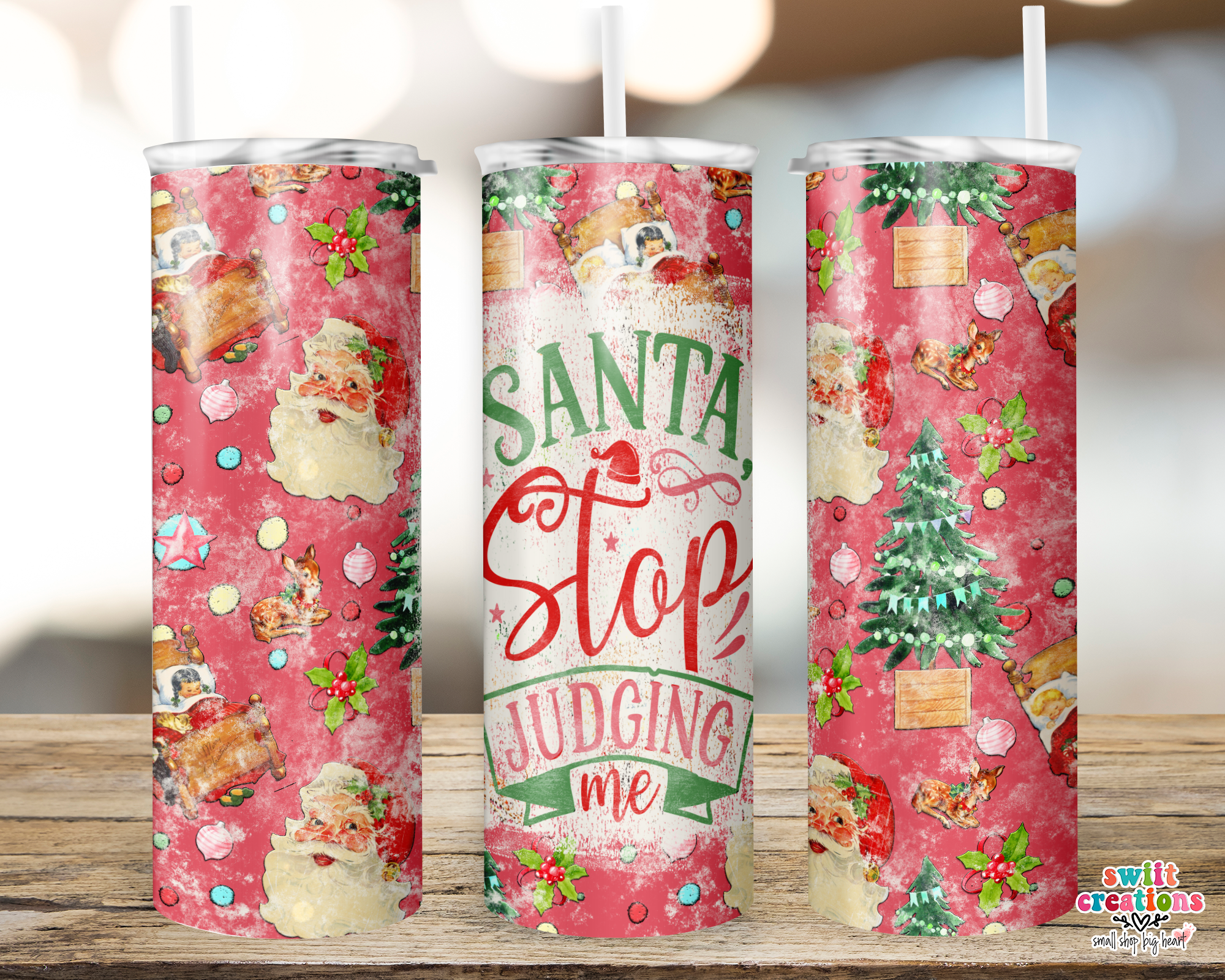 Santa Stop Judging Me Tumbler (T305)