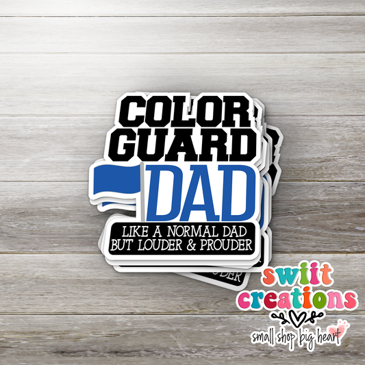 Color Guard Dad Sticker | Blue  (SS189) | SCD173