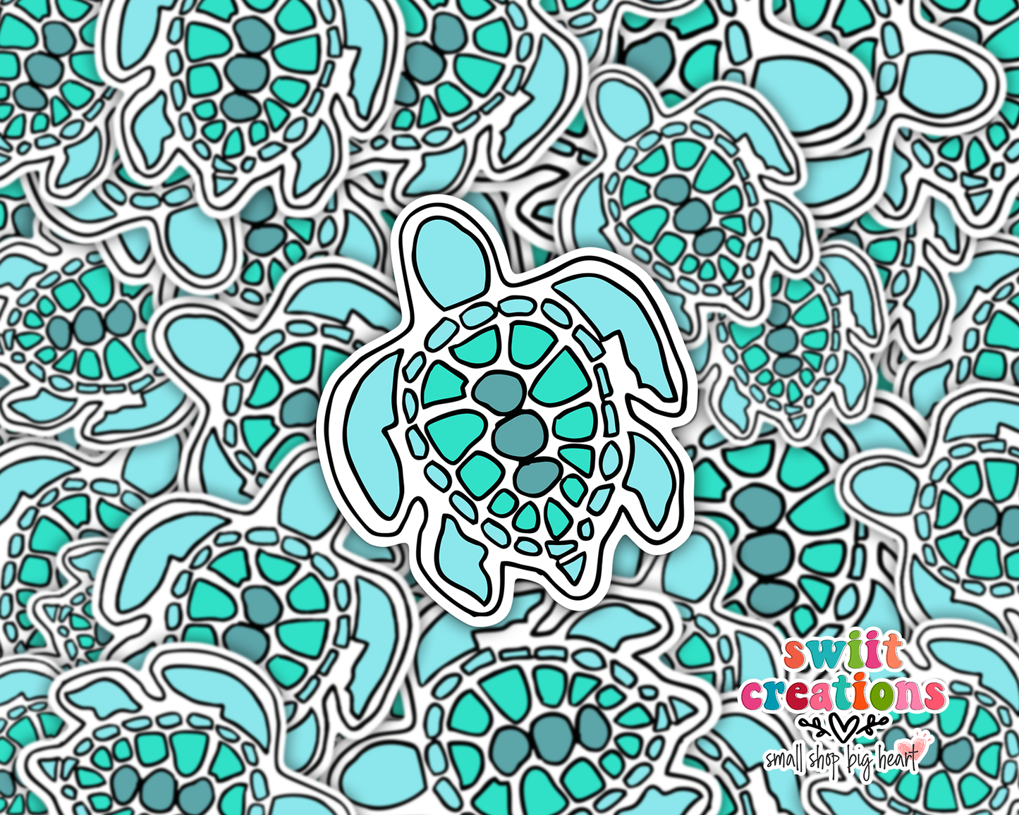 Turtle Waterproof Sticker (SS031) | SCD236