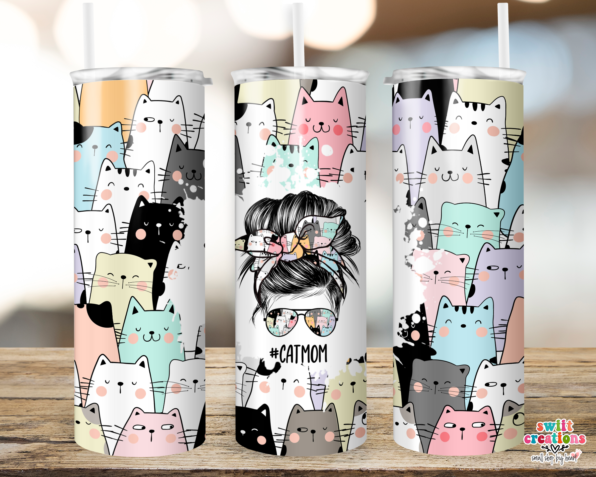 Cat Mom Tumbler (T374)