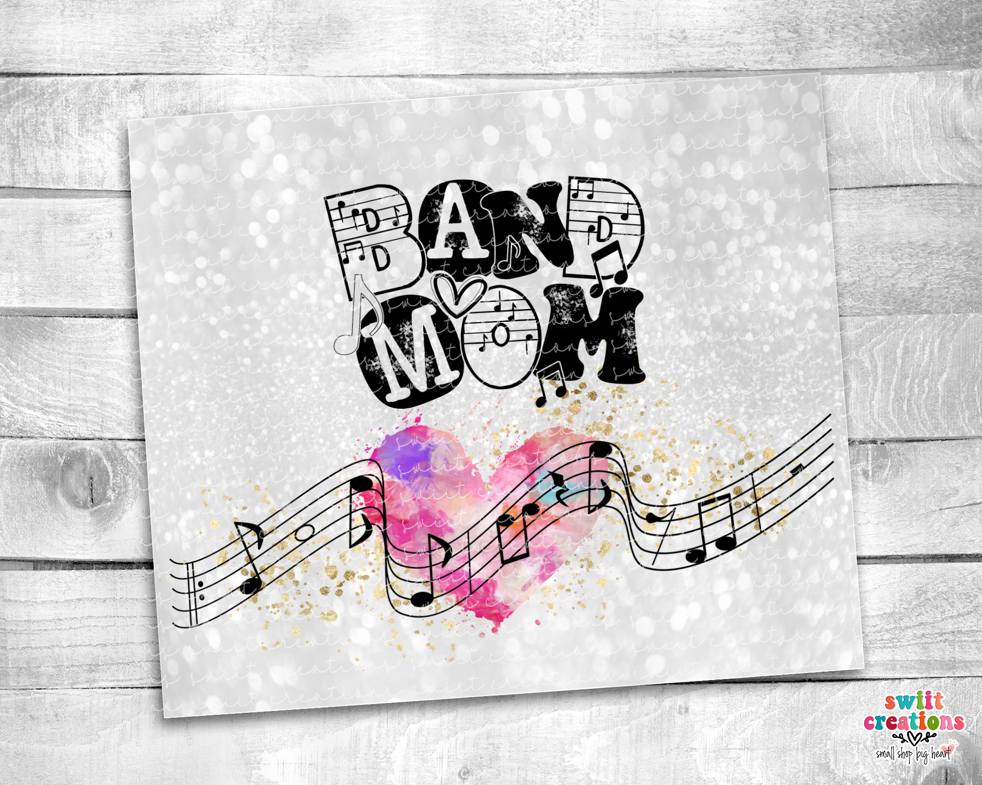 Band Mom Heart Tumbler (T241)