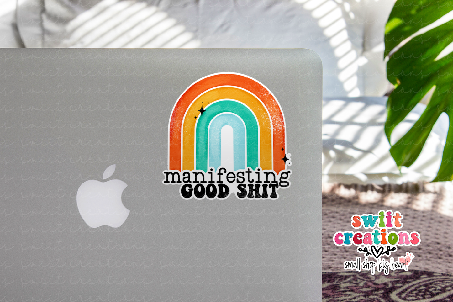 Manifesting Good Shit Waterproof Sticker (SS250) | SCD289