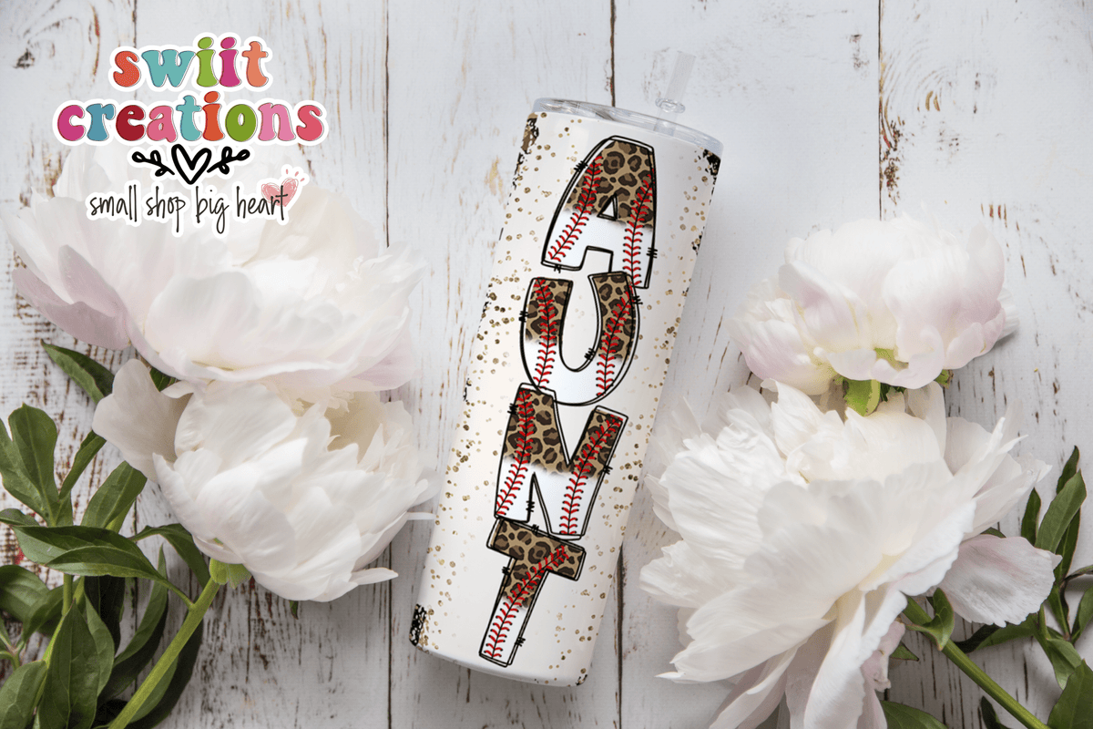 Baseball Aunt Tumbler (T253) - Swiit Creations
