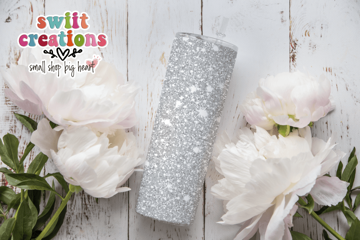 Baseball Faux Glitter Tumbler (T399) - Swiit Creations