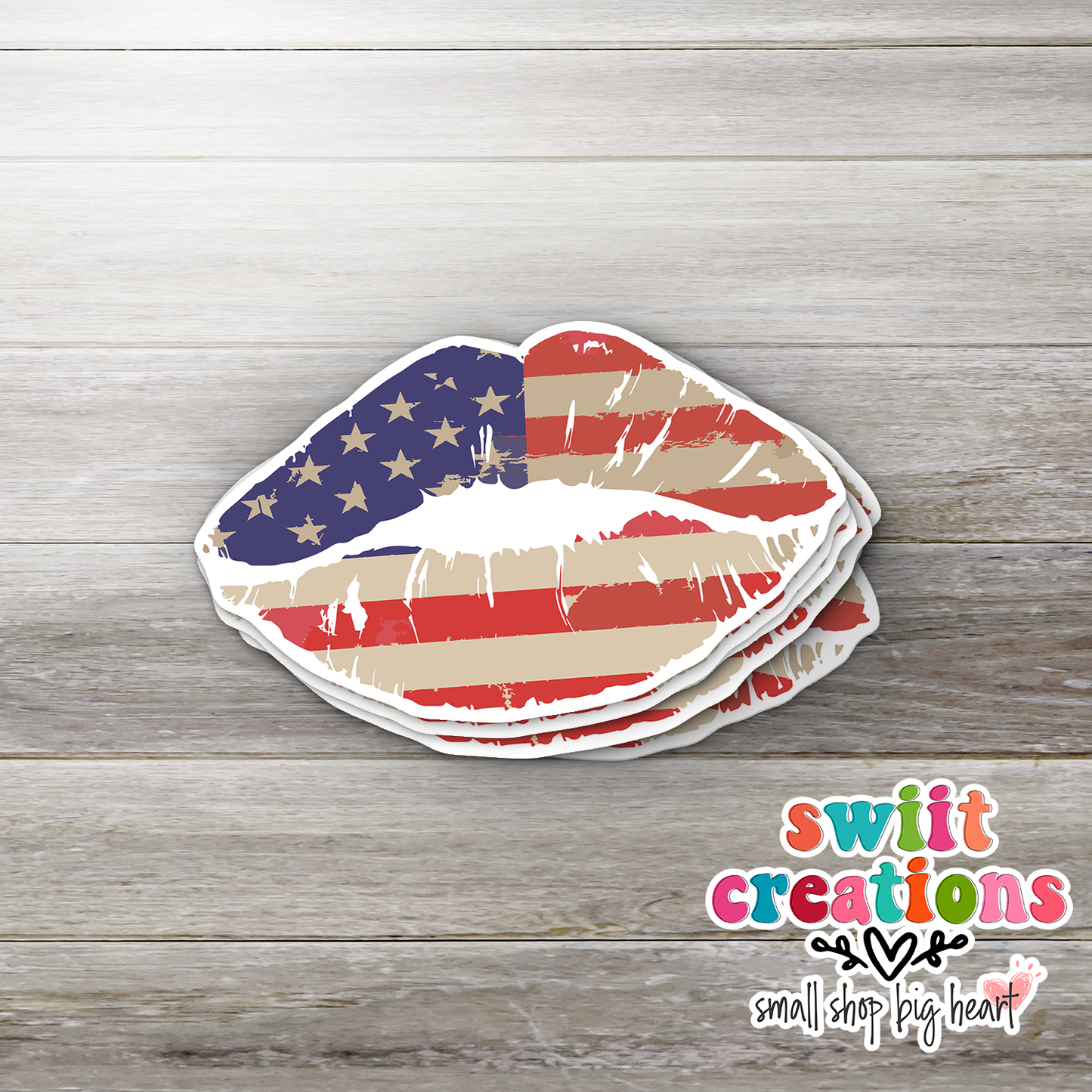 USA Lips Waterproof Sticker (SS167) | SCD151