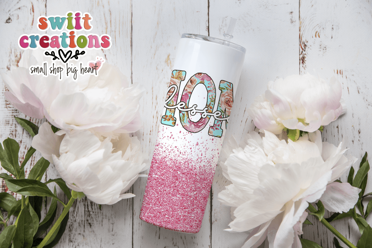 Blessed Mom Tumbler (T229) - Swiit Creations