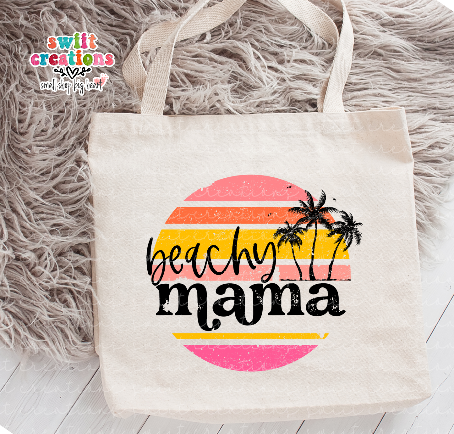 Beachy Mama Large Linen Tote