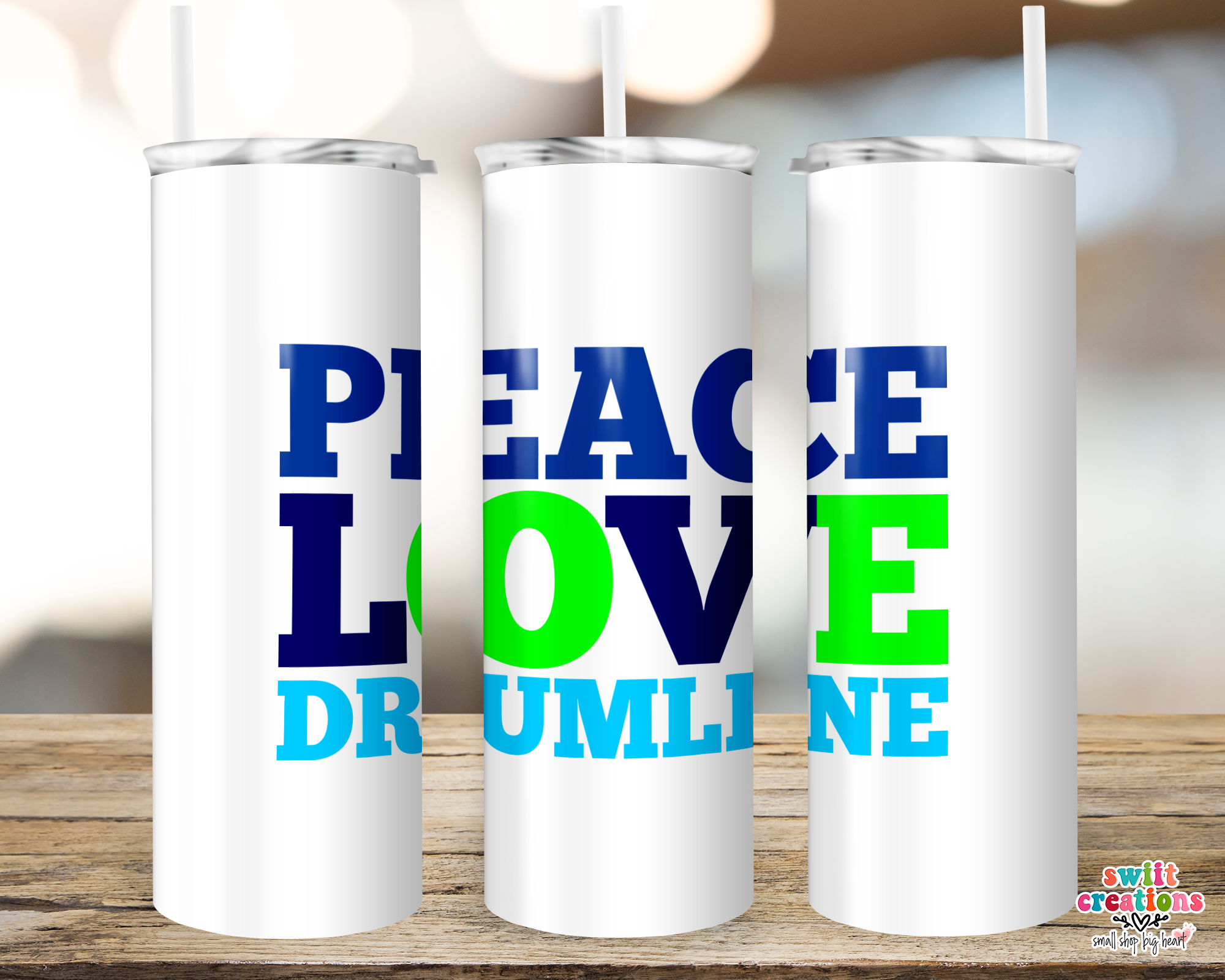 Peace Love Drumline Tumbler (T036)