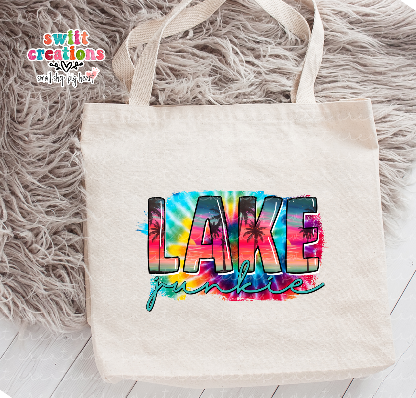 Lake Junkie Large Linen Tote