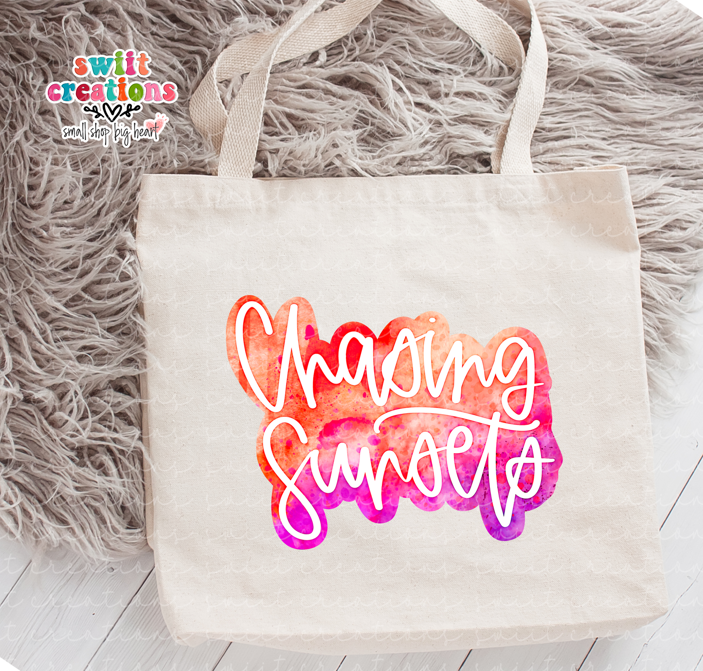 Chasing Sunsets Large Linen Tote