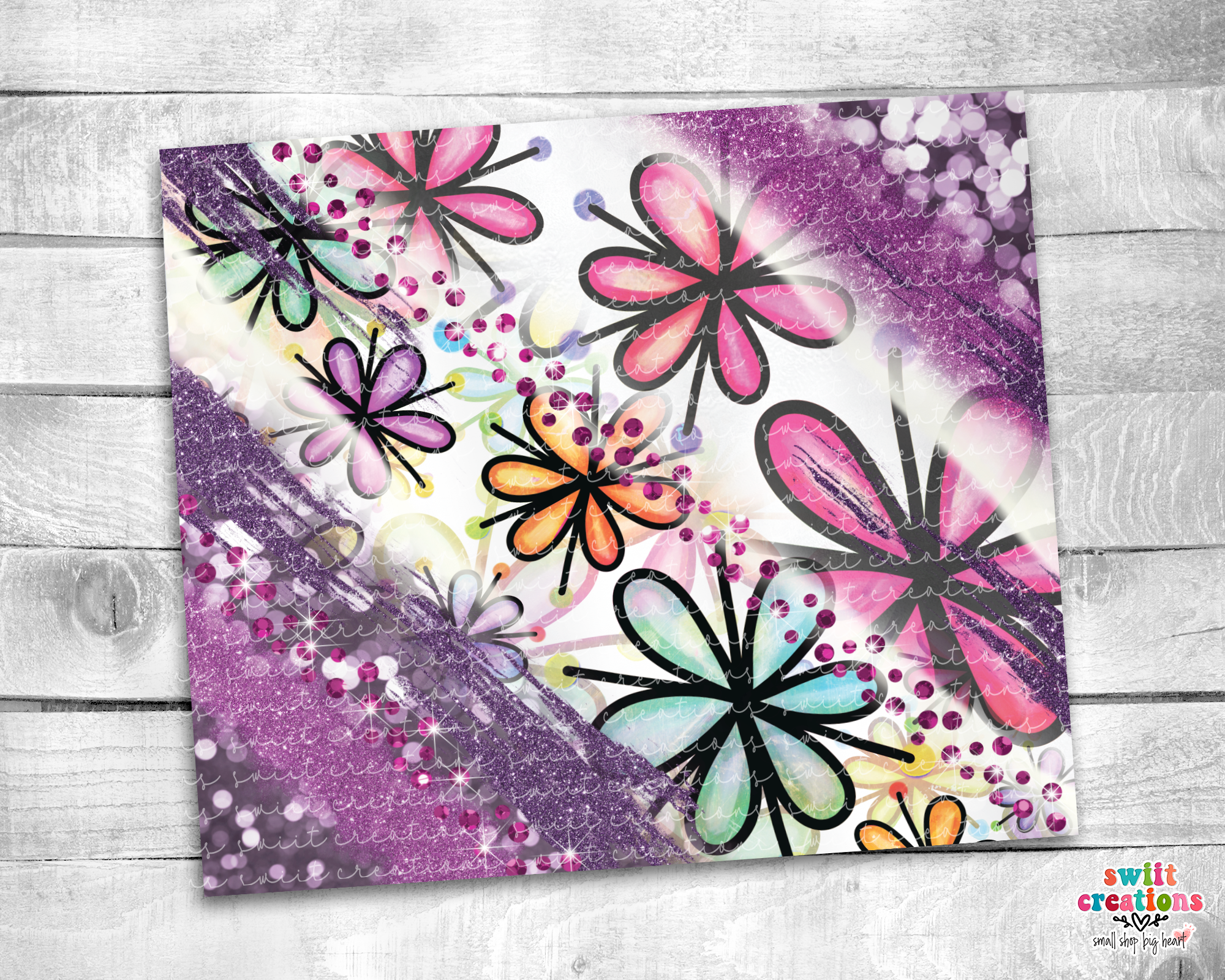 Purple Daisy Tumbler (T181)