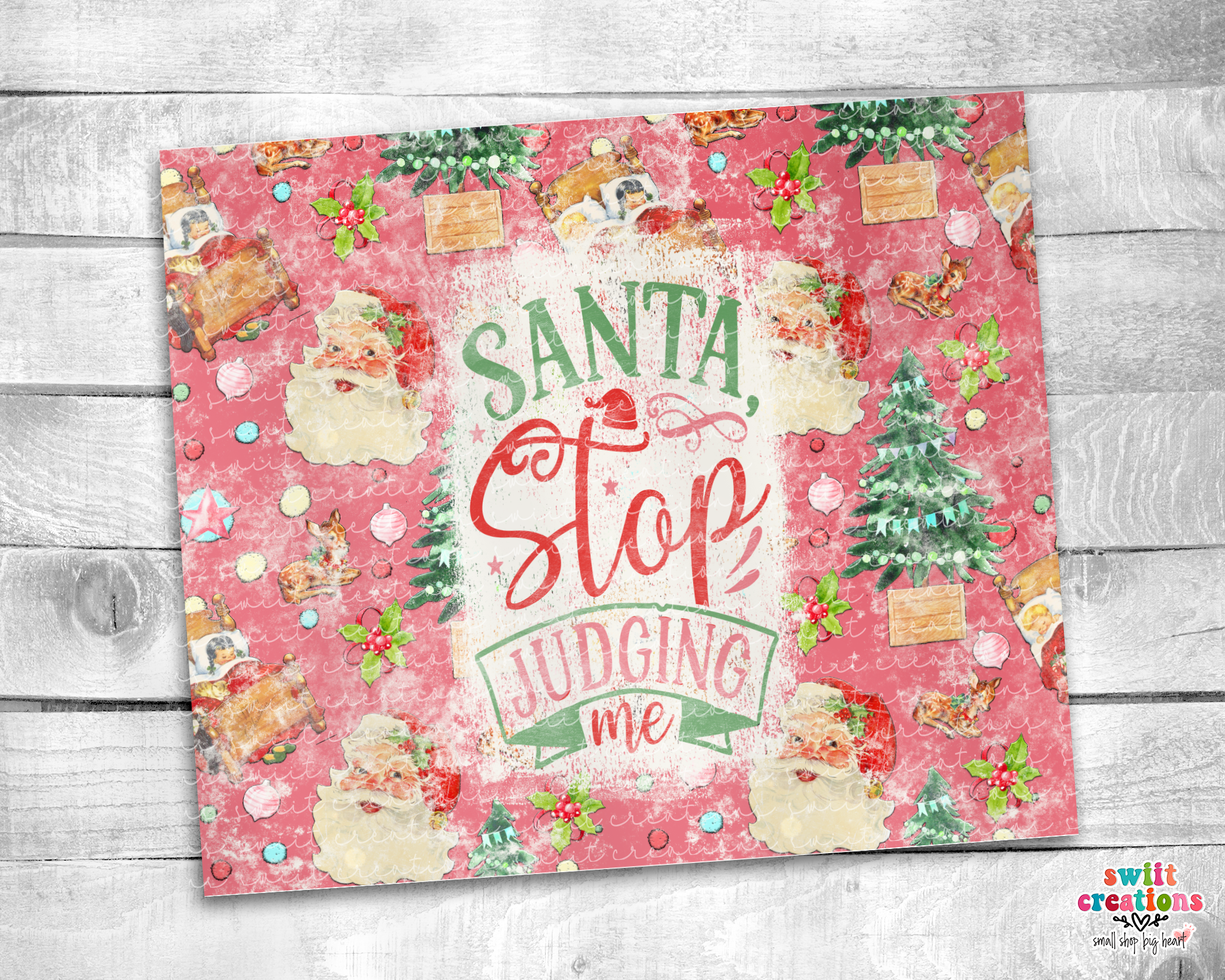 Santa Stop Judging Me Tumbler (T305)