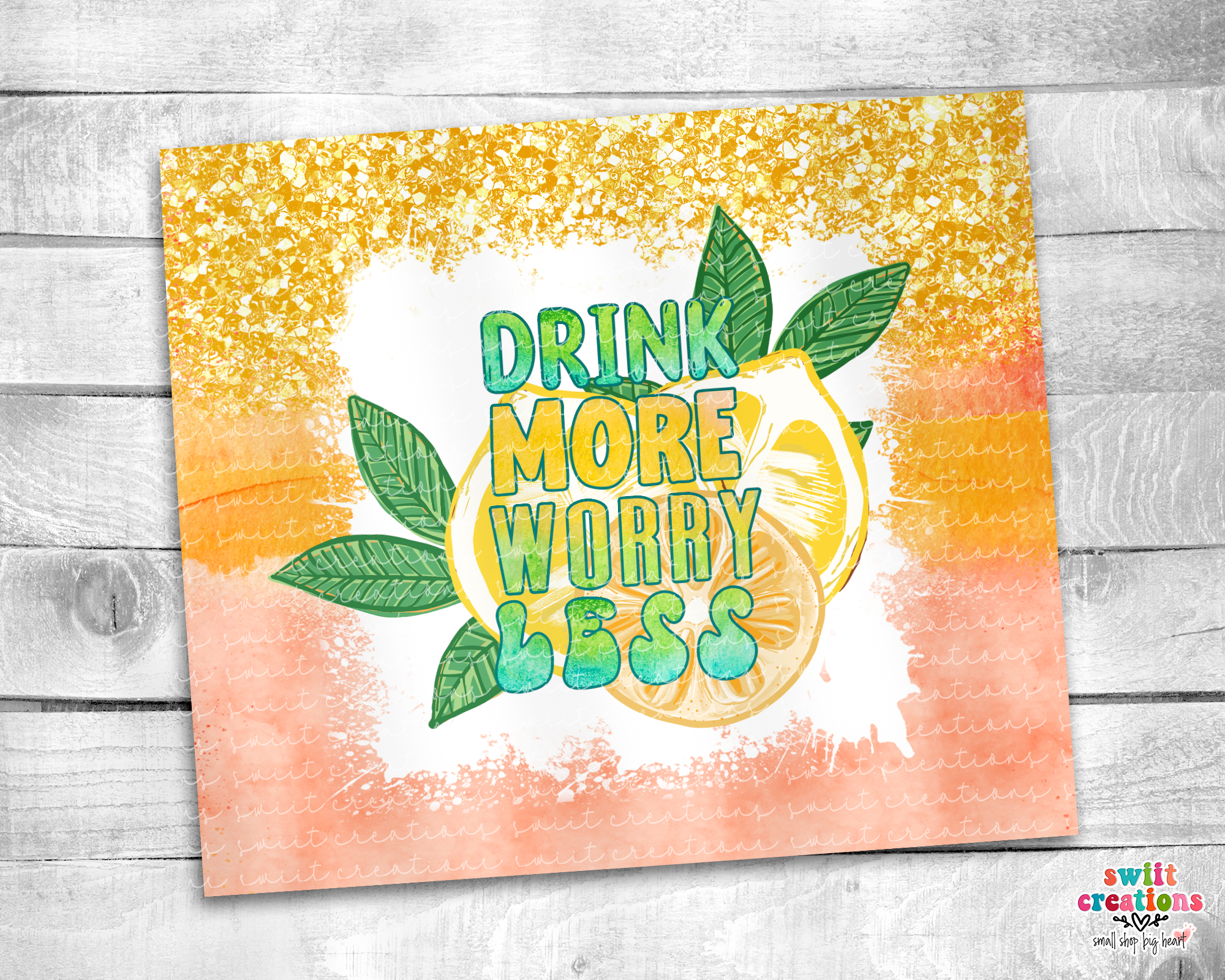 Drink More Worry Less Tumbler (T354)