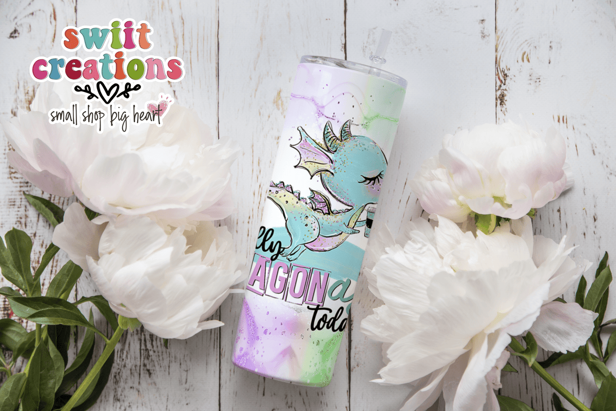Dragon Ass Glitter Tumbler (T194) - Swiit Creations