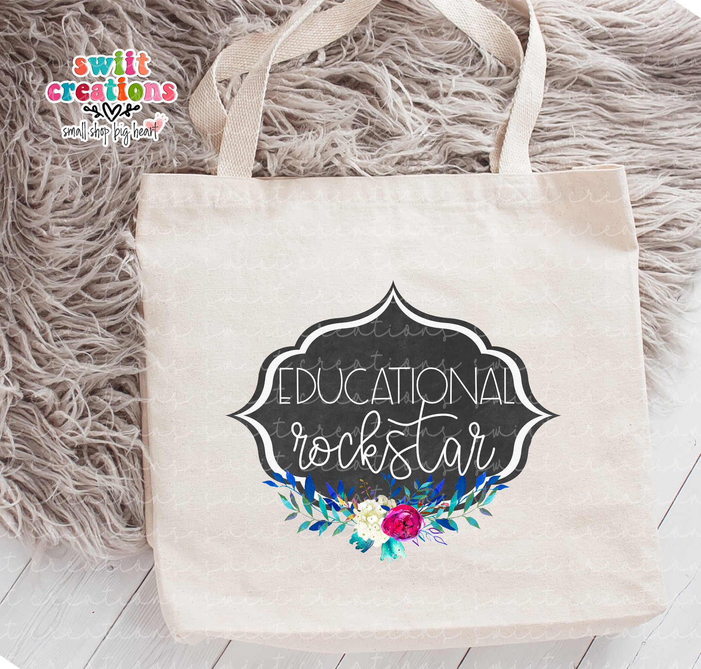 Educational Rockstar Large Linen Tote