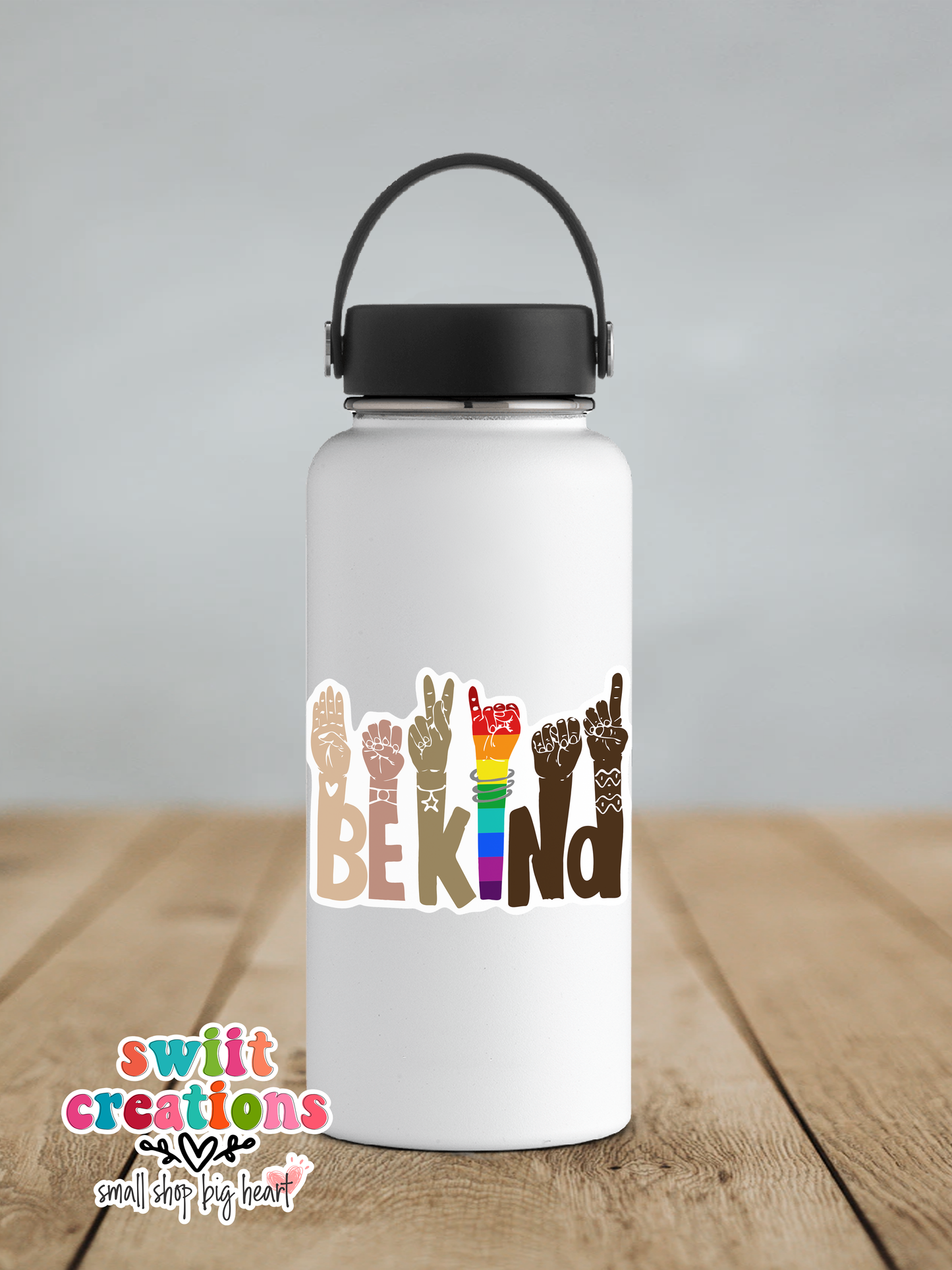 Be Kind Sign Language Waterproof Sticker (SS024) | SCD113