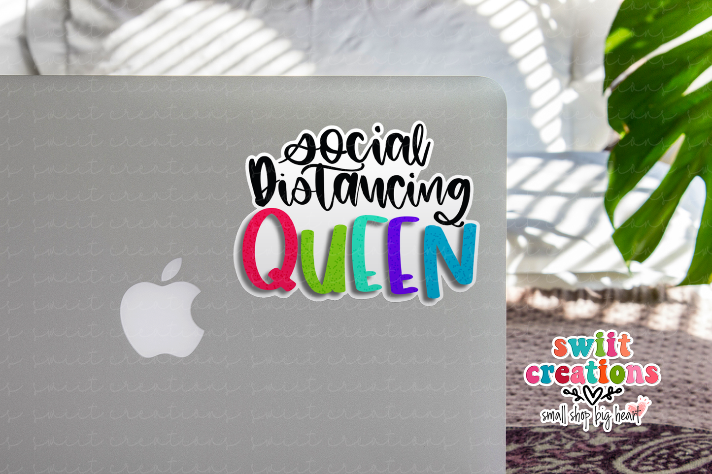Social Distancing Queen Waterproof Sticker (SS052) | SCD147