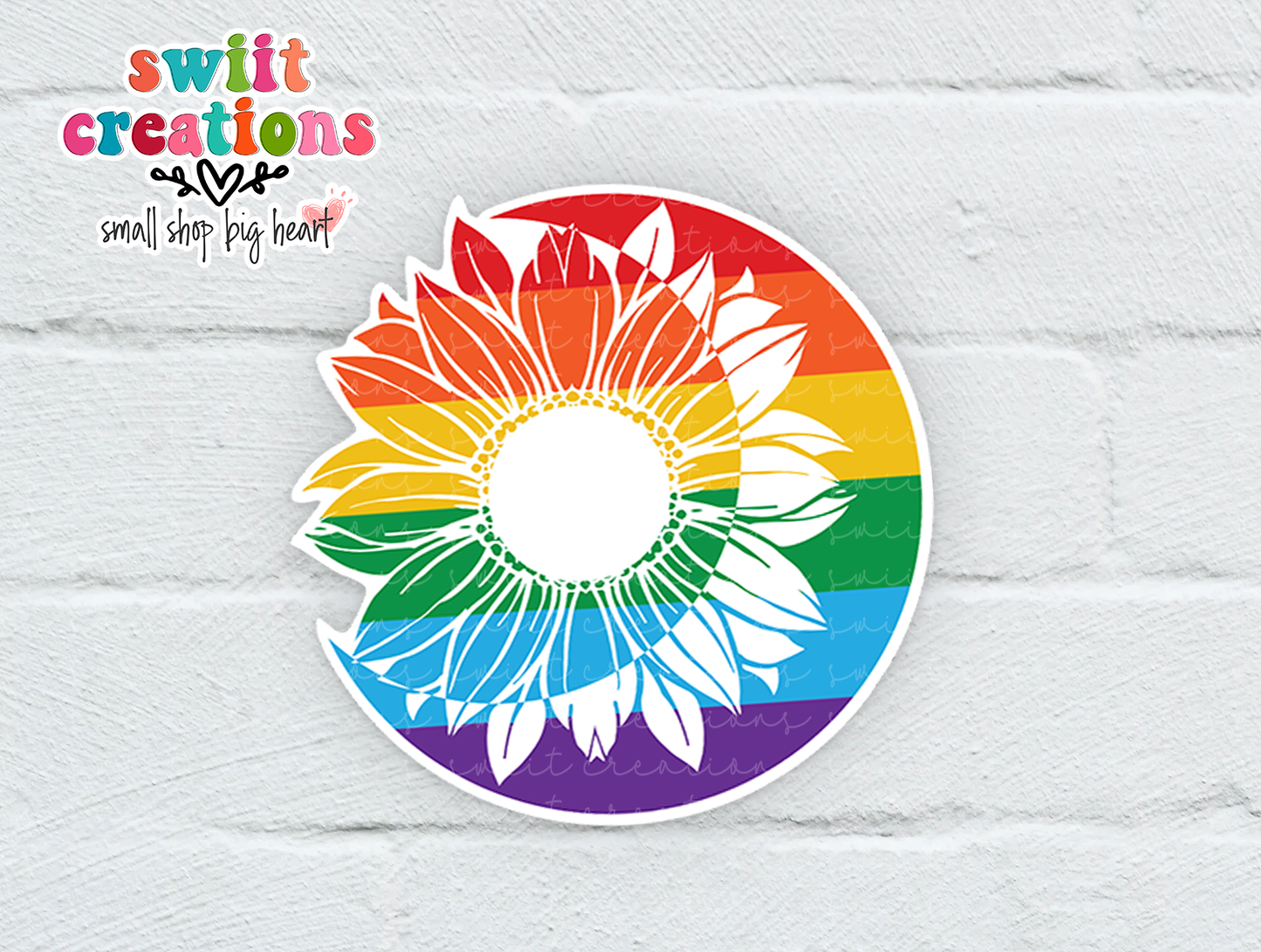 Flower & Moon Rainbow Waterproof Sticker (SS004) | SCD109