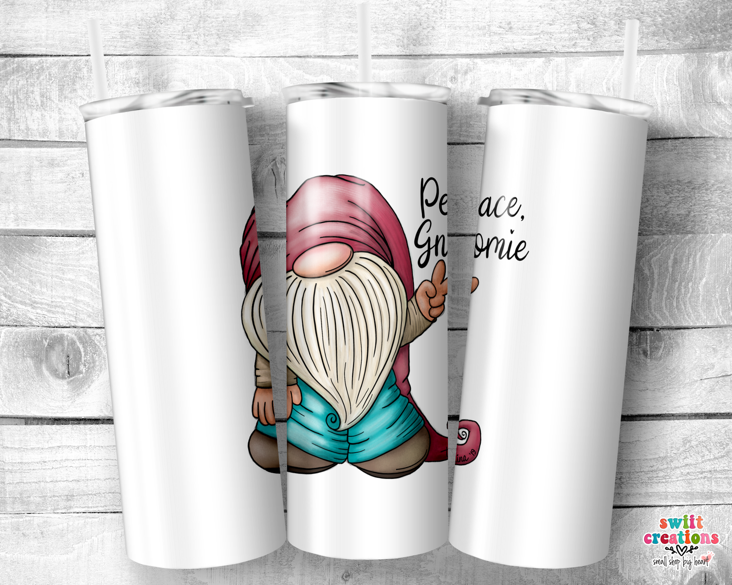 Peace Gnomie Tumbler (T031)