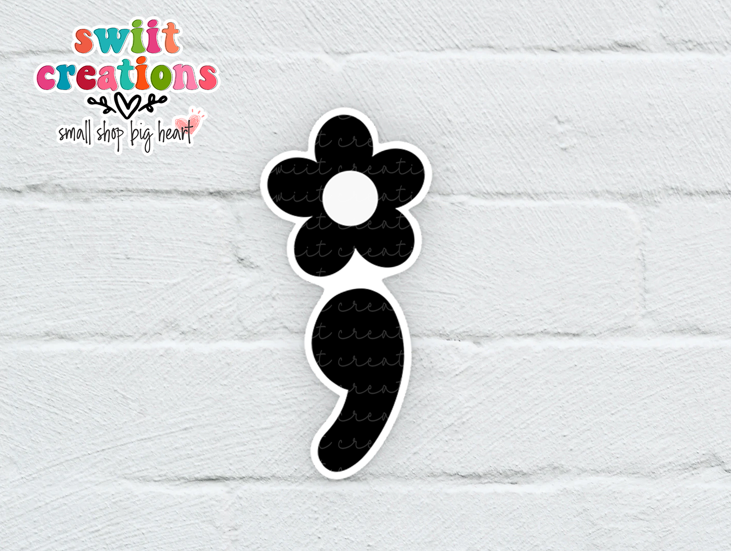 Semicolon Waterproof Sticker (SS078) | SCD468
