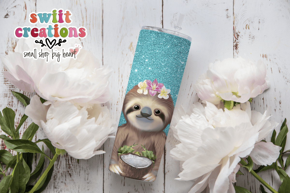 Happy Sloth Tumbler (T217) - Swiit Creations