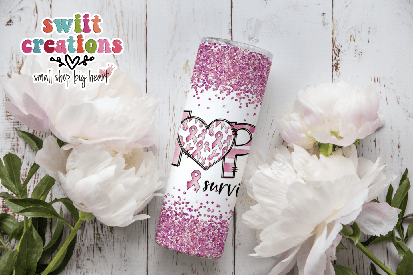 Hope Survivor Tumbler (T248) - Swiit Creations