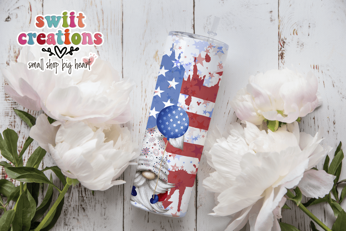 USA Gnome Tumbler (T368) - Swiit Creations