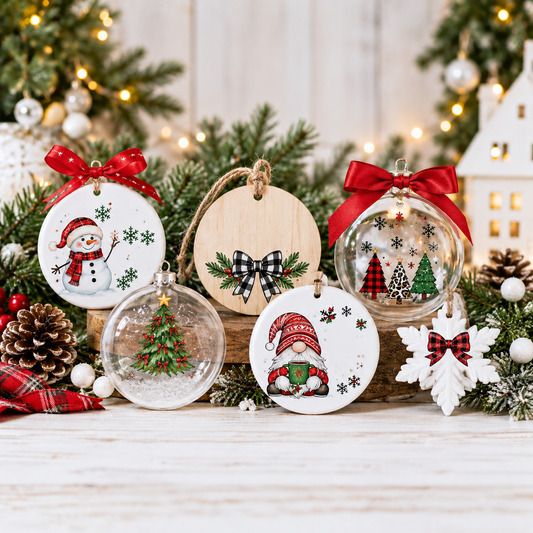 15 DIY Christmas Ornament Ideas Using UV DTF Transfers
