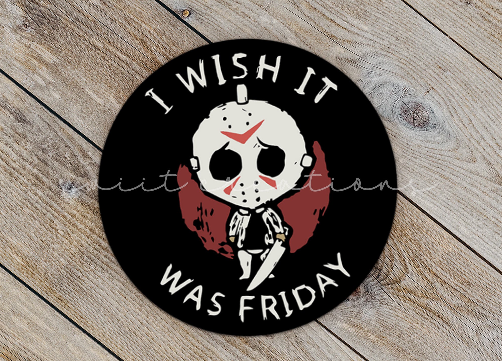 a sticker that says i wish it was friday