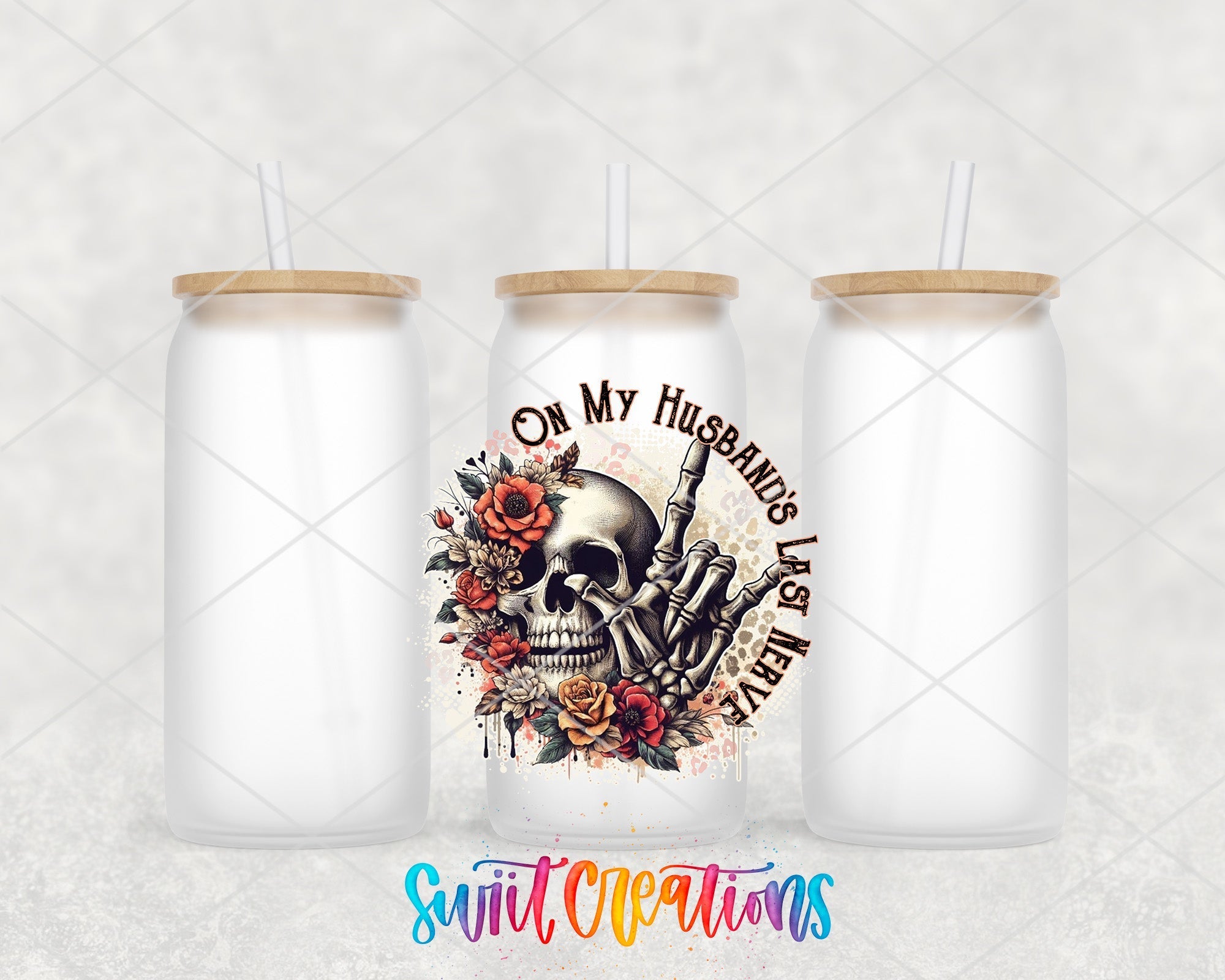 a couple of bottles with a skull on them