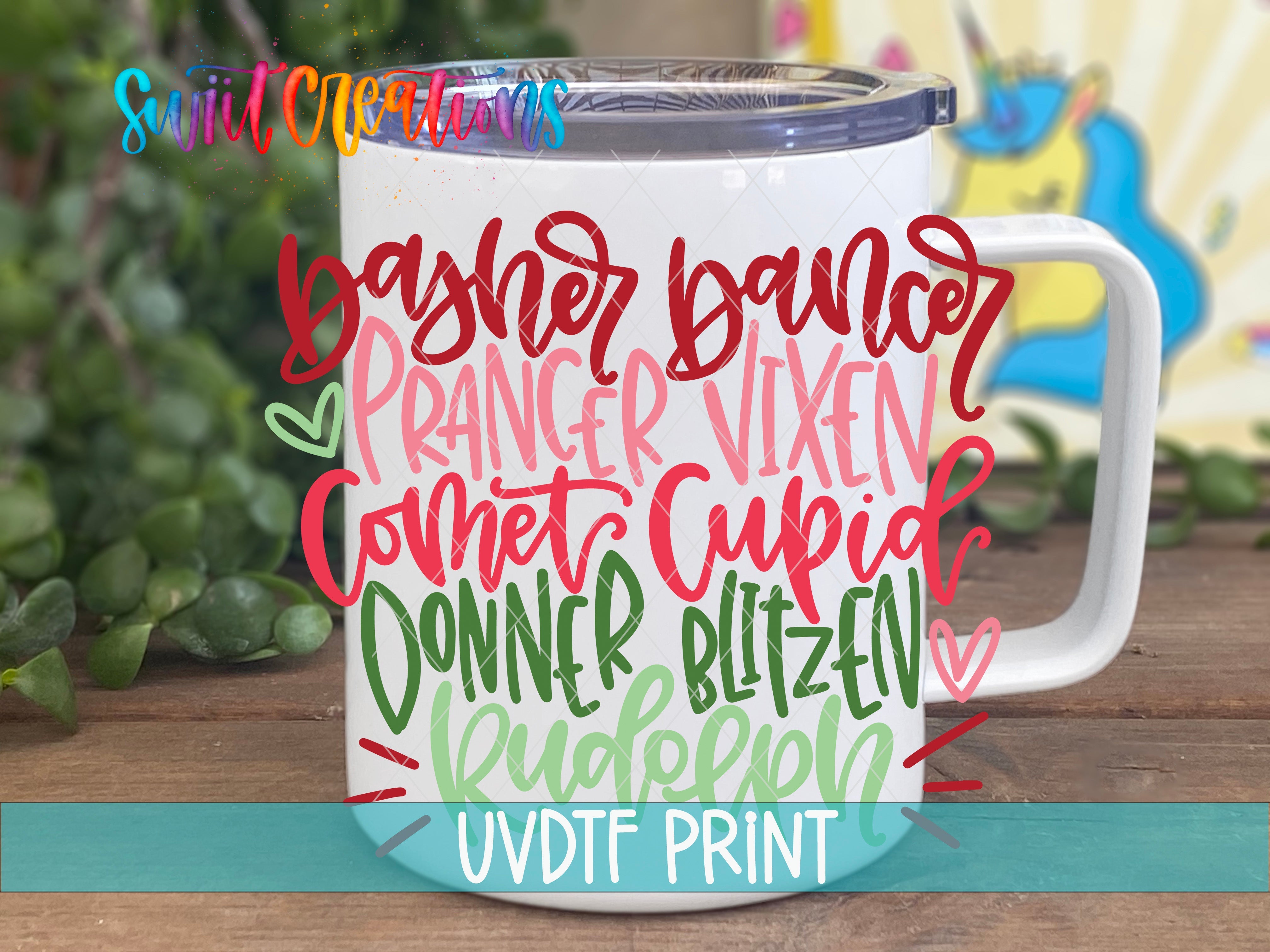 a white coffee mug with colorful lettering on it