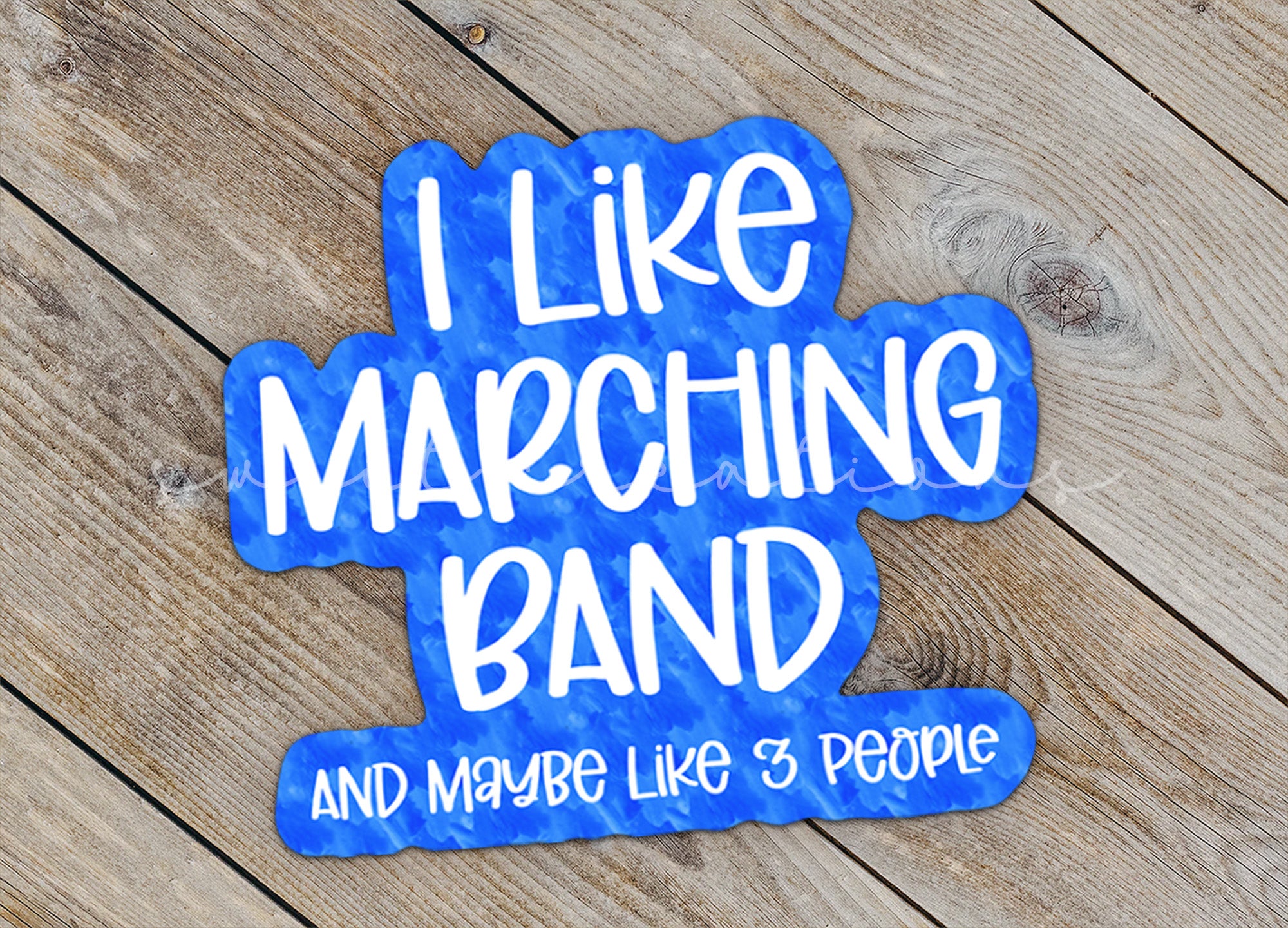 a sign that says i like marching band and maybe like people